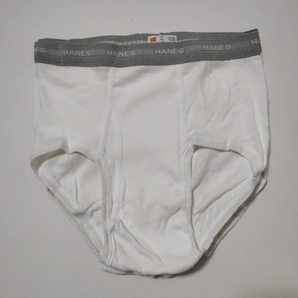 Vintage Hanes Men's Gray Waistband White Briefs 3 Pairs Size 34 - Picture 2 of 6